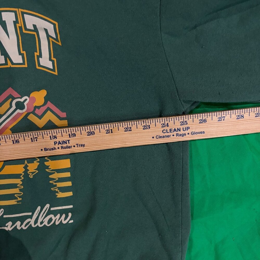Ski Vermont Ludlow Graphic Sweatshirt XX-Large Green & Beige Cotton/Poly Blend - Picture 7 of 8